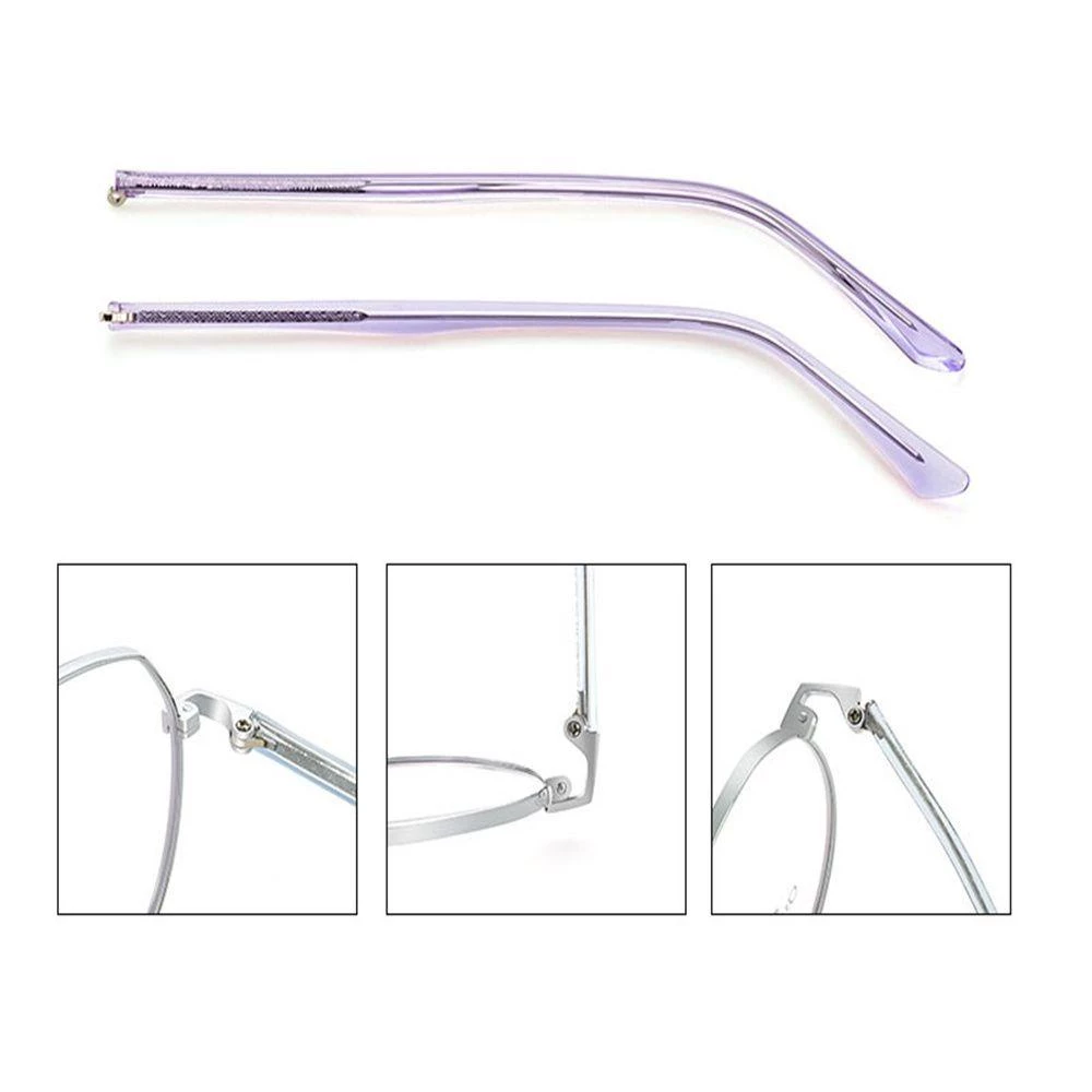 แขนแว่นตาสีม่วง โลหะ สากล เครื่องมือซ่อมแว่นตา อุปกรณ์เสริม